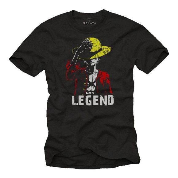 One Comic Piece Mens Legend Ruffy T-Shirt - Men's Manga Nerd Shirt - Picture 1 of 1
